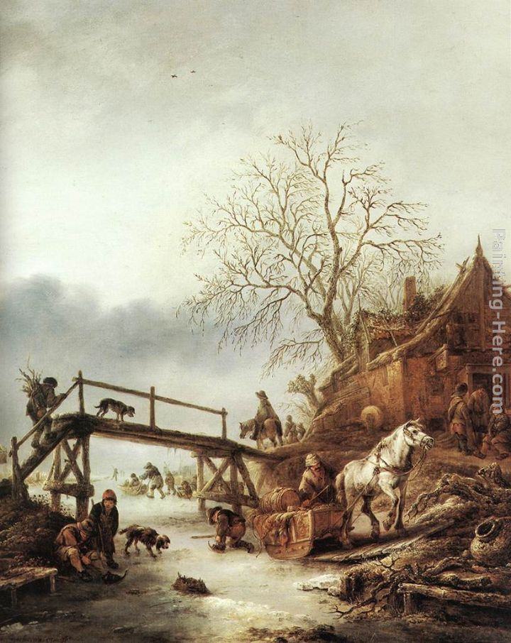 Isack van Ostade A Winter Scene